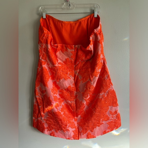 Showpo. Orange pink floral sleeveless dress 14 - Picture 4 of 6
